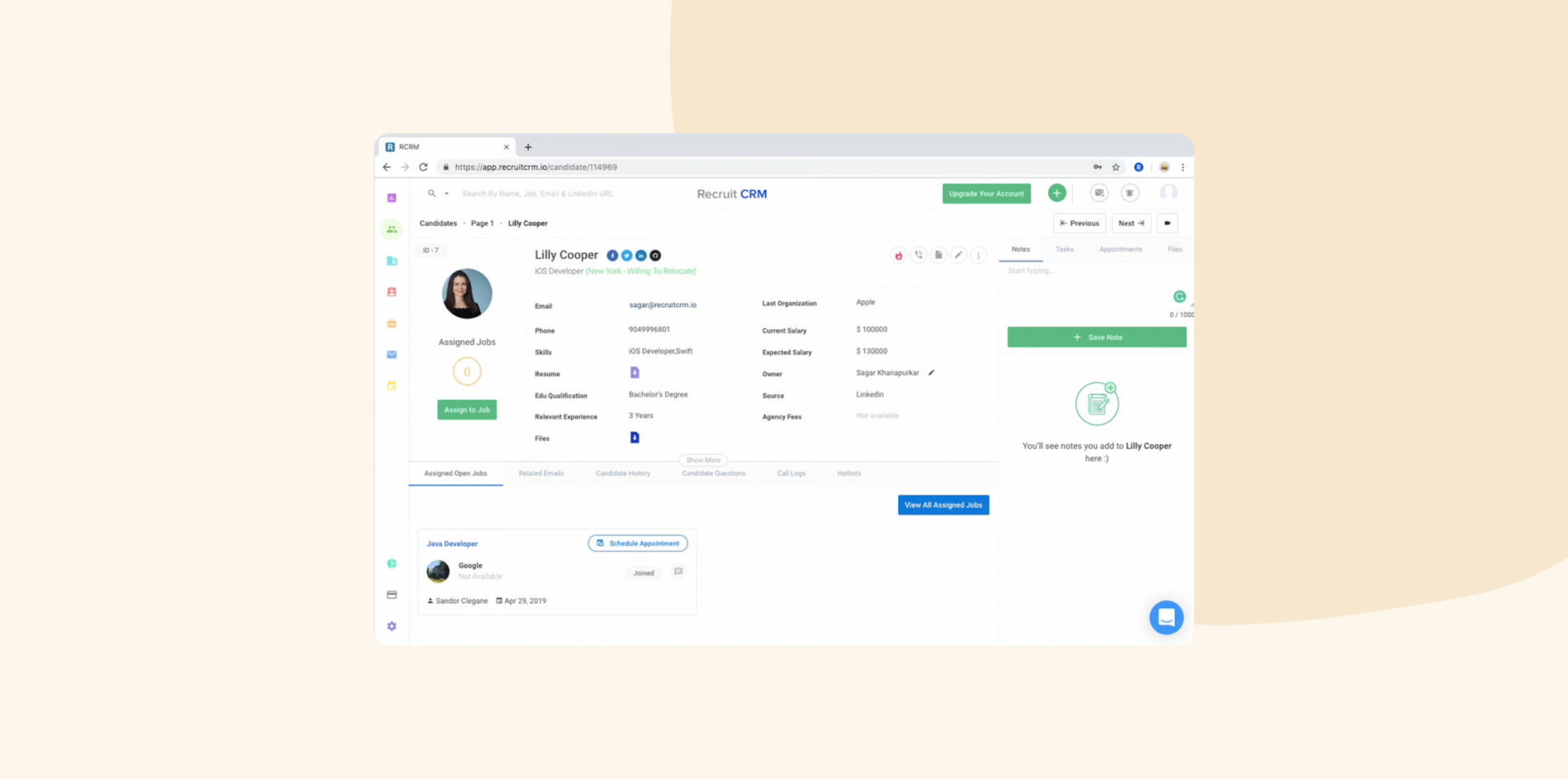 recruitment-dashboard, candidate-profile-details